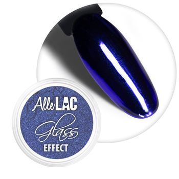 Pyłek lustrzany efekt do zdobień paznokci Glass Effect AlleLac Navy Nr 11