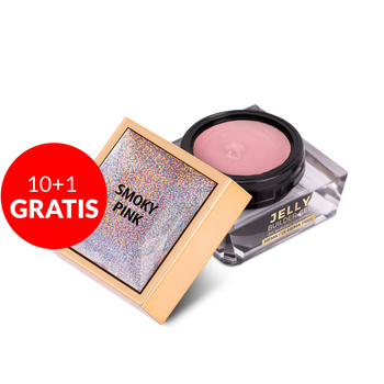 10+1gratis Budujący gęsty żel twardy galaretka Jelly Builder Gel Molly Nails Smoky Pink HEMA/Di-HEMA Free 15g