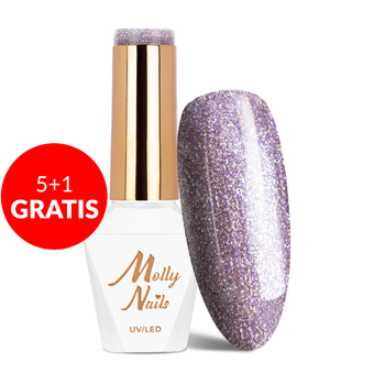5+1gratis Lakier hybrydowy Molly Nails Sensual Florence HEMA/Di-HEMA Free 8g Nr 206