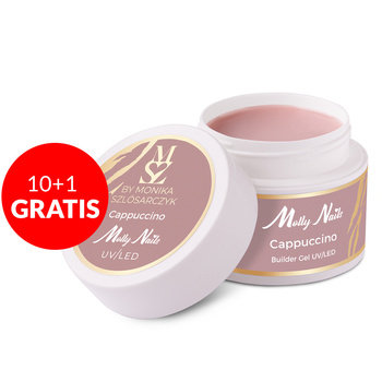 10+1gratis Żel budujący Salon Gel Cappuccino by Monika Szlósarczyk Molly Nails HEMA/Di-HEMA Free 50g