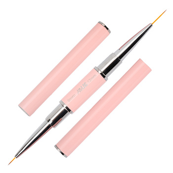 Pędzelek dwustronny do zdobień 6mm i 12mm AlleLac różowy