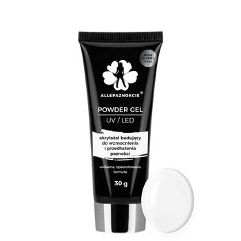 Powder Gel akrylożel Allepaznokcie HEMA/Di-HEMA Free White 30g