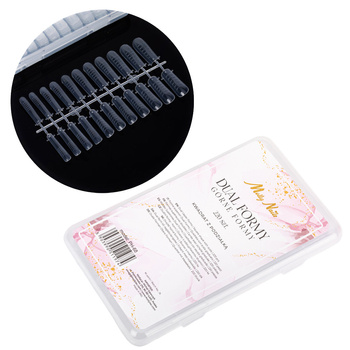 Górne formy do paznokci dualformy do żelu akrylożelu akrylu kwadrat z podziałką Molly Nails 220 szt model PH-68