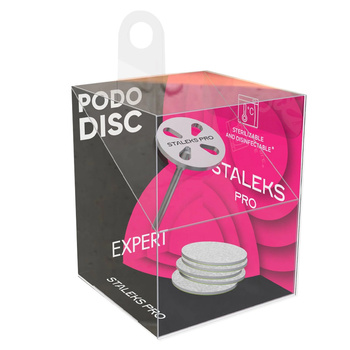 Dysk tarcza do pedicure PODODISC Staleks Expert zestaw trzpień dysk + nakładki tarcze wymienne S 180 grit 15 mm 5 szt