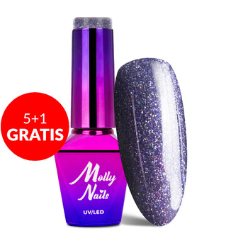 5+1gratis Lakier hybrydowy Molly Nails Wedding Dream & Champagne Spumante 8g Nr 387
