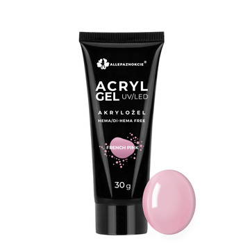 Acryl Gel akrylożel Allepaznokcie HEMA/Di-HEMA Free French Pink 30g