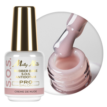 Baza kauczukowa elastyczne paznokcie manicure pedicure do ozdób S.O.S. Antidotum Pro Salon Molly Nails Creme de Nude 15g