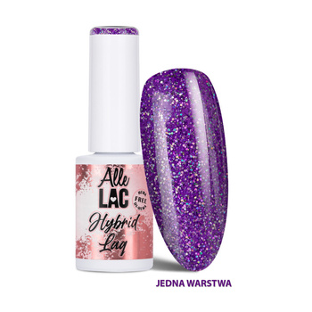Lakier hybrydowy LED/UV Gel Polish Purples Cosmic Violet AlleLac HEMA/Di-HEMA Free 6g
