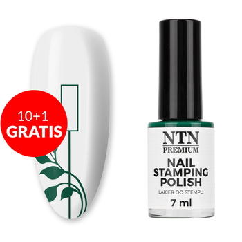 10+1gratis Lakier do stempli i blaszek NTN Premium zielony 7ml Nr 102