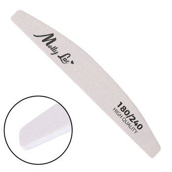 Pilnik do paznokci łódka półksiężyc 180/240 MollyLac zebra 1 szt