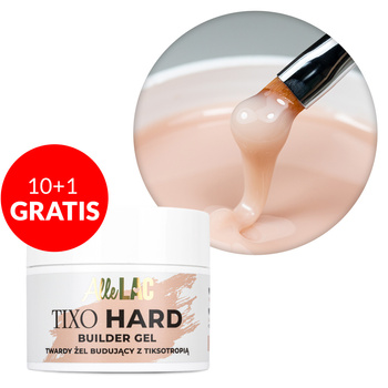 10+1gratis Żel budujący twardy z tiksotropią AlleLac Tixo Hard Builder Gel Light Nude 45g
