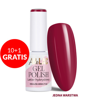 10+1gratis Lakier hybrydowy LED/UV Gel Polish Reds R9 Burgundy AlleLac HEMA/Di-HEMA Free 6g