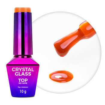 Kolorowy top bez przemywania top no wipe Crystal Glass Molly Nails Orange Pumpkin HEMA/Di-HEMA Free 10g