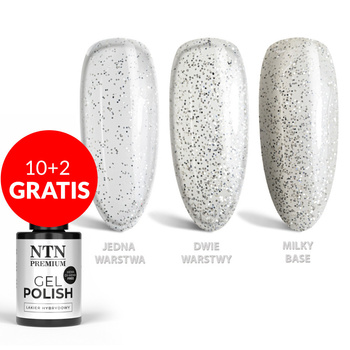 10+2gratis Lakier hybrydowy LED/UV Gel Polish Whites Nr 477 Limited Edition NTN Premium HEMA/Di-HEMA Free 5g