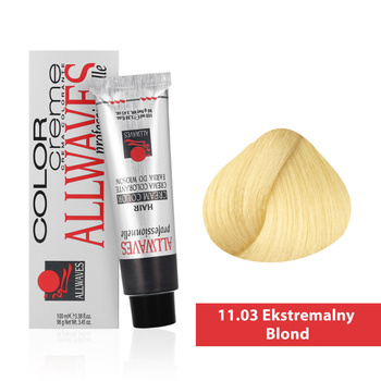 Farba do włosów Allwaves Cream Color wyjątkowy wyjątkowy ekstremalny blond 11.03 100 ml