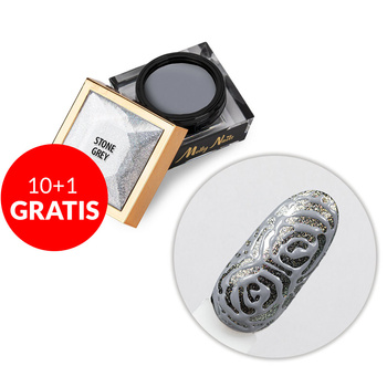 10+1gratis Creative Flow Color Gel  - kreatywny NailArt żel do efektu topniejących, miękkich wzorów Molly Nails Stone Grey HEMA/Di-HEMA free 5 g