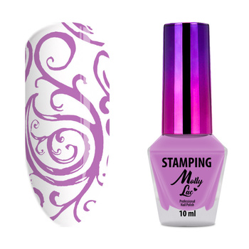 Lakier do stempli i stampingu MollyLac różowy 10ml Nr 6