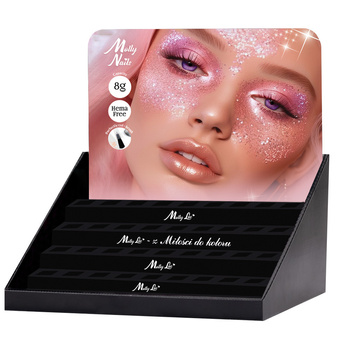 Ekspozytor na 45 lakierów hybrydowych Molly Nails 8g - pusty