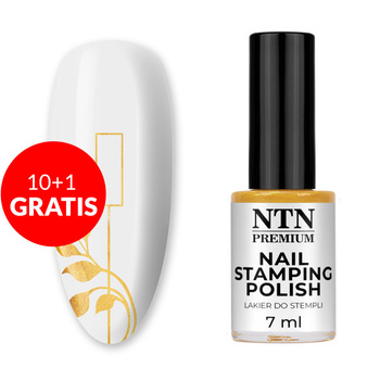 10+1gratis Lakier do stempli i blaszek NTN Premium złoty 7ml Nr 96