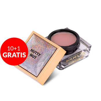 10+1gratis Budujący żel samopoziomujący twardy średniogęsty builder gel self leveling Molly Nails Nutty Nut HEMA/Di-HEMA Free 15 g