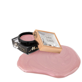 Żel budujący do paznokci HEMA/Di-HEMA Free z olejkiem z drzewa herbacianego Molly Nails HerbaLine Shiny Flakes by Gosia Kruś 15g