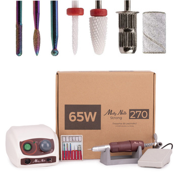 Frezarka do manicure i pedicure 65W Molly Nails biała Strong 270 35 000 obrotów