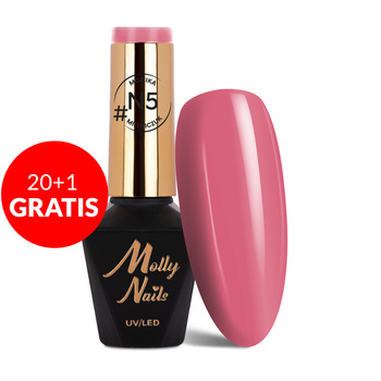 20+1gratis Lakier hybrydowy Molly Nails Natural by Monika Mielniczuk HEMA/Di-HEMA free 8g Nr N5