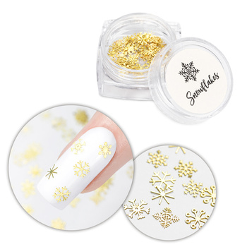 Ozdoby do paznokci Snowflakes świąteczne śnieżynki słoiczek