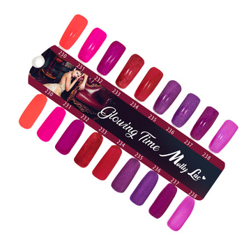 Wzornik MollyLac Glowing Time Połysk I Mat 9 Kolorów