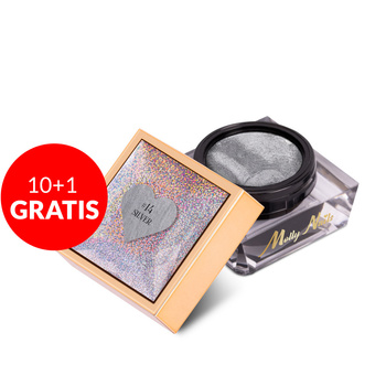 10+1gratis Pasta do zdobień Nail Art ProArt Paste Molly Nails Silver HEMA/Di-HEMA Free 5g