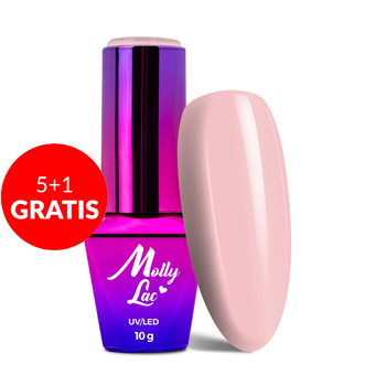5+1gratis Lakier hybrydowy MollyLac Sensual Bella 10g Nr 201
