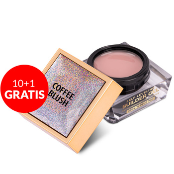 10+1gratis Budujący żel samopoziomujący twardy średniogęsty builder gel self leveling Molly Nails Coffee Blush HEMA/Di-HEMA Free 50 g