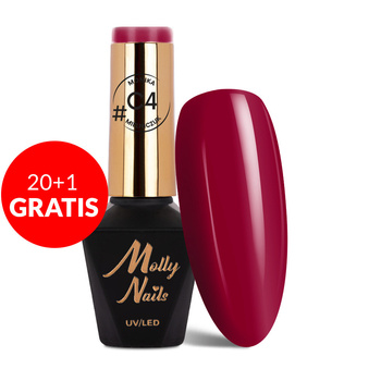 20+1gratis Lakier hybrydowy Molly Nails Classic by Monika Mielniczuk HEMA/Di-HEMA free 8g Nr C4