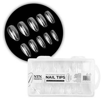 Tipsy do szybkiego przedłużania paznokci Nail Tips NTN Premium migdał krótki 100 szt