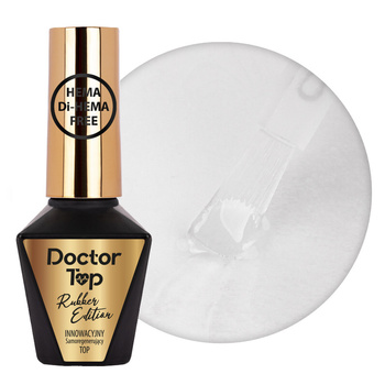 Rubber Doctor Top Molly Nails kauczukowy samonaprawiający się top no wipe HEMA/Di-HEMA Free clear 10g