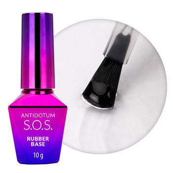 Baza kauczukowa elastyczne paznokcie manicure pedicure do mocowania ozdób S.O.S. Antidotum MollyLac Clear 10 g