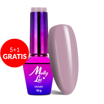 5+1gratis Lakier hybrydowy MollyLac Obsession rich lilac 10g nr 212
