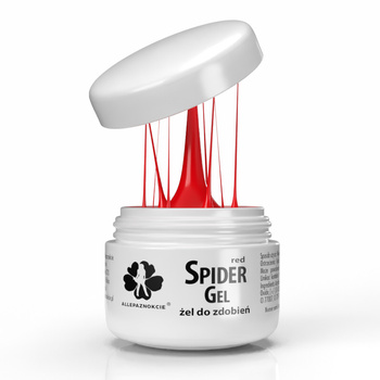 Żel do zdobień Spider Gel Allepaznokcie czerwony red 3ml