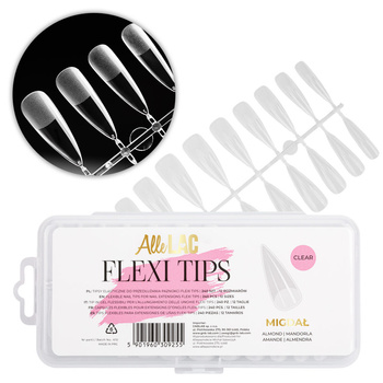 Tipsy do szybkiego przedłużania paznokci Flexi Tips AlleLac migdał 240 szt
