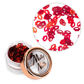 Ozdoba do paznokci czerwone usta Molly Nails 2g