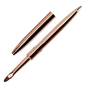 Pędzelek do żelu owalny rose gold No Name Nr 6