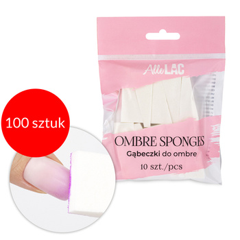 100sztuk Gąbka gąbeczka do ombre i makijażu lateksowa AlleLac 10 szt