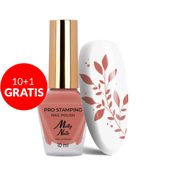 10+1gratis Lakier do stempli i stampingu Molly Nails PRO Stamping Salmon Pink Nr 16 10ml