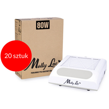 20sztuk Pochłaniacz pyłu 80W kasetowy MollyLac 1-wiatrakowy White biały 858-8