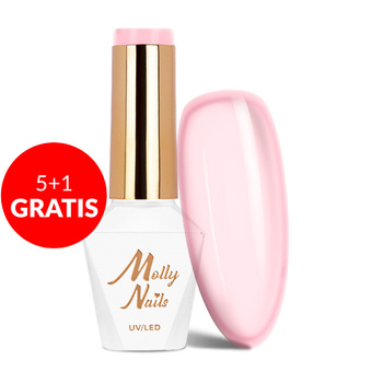 5+1gratis Lakier hybrydowy Molly Nails Wedding Yes, I Do Elegant Blush HEMA/Di-HEMA Free 8g Nr 26