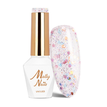 Lakier hybrydowy Molly Nails Crushed Diamonds Highlights HEMA/Di-HEMA Free 8g Nr 530