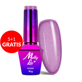 5+1gratis Lakier hybrydowy MollyLac Glowing Time 10g Nr 235