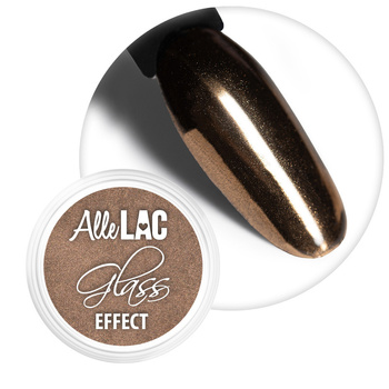 Pyłek lustrzany efekt do zdobień paznokci Glass Effect AlleLac Chocolate Nr 14