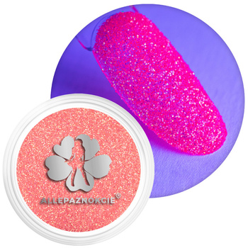 Pyłek do paznokci neonowy Syreni pył świecący w promieniach uv Allepaznokcie słoiczek 2,5 g Nr 5