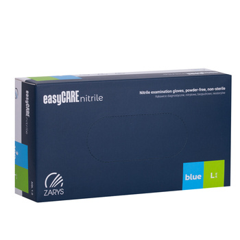Rękawiczki jednorazowe nitrylowe diagnostyczne i ochronne Easycare nitrile Blue rozmiar L niebieskie 100 szt